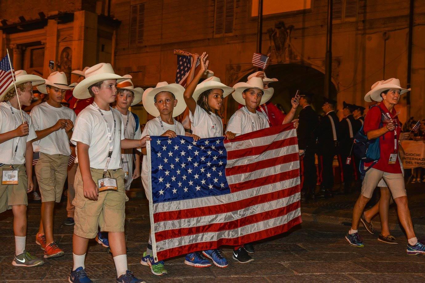 Procession with flag